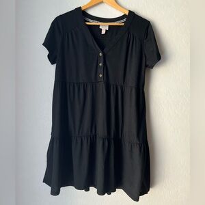 Knox Rose Black tiered dress